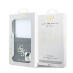 Guess PU 4G Metal Logo Hoesje Samsung Galaxy Z Flip 8 - Grijs - afbeelding 8