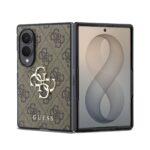 Guess PU 4G Metal Logo Hoesje Samsung Galaxy Z Fold 8 - Bruin