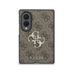 Guess PU 4G Metal Logo Hoesje Samsung Galaxy Z Fold 8 - Bruin - afbeelding 2