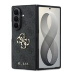 Guess PU 4G Metal Logo Hoesje Samsung Galaxy Z Fold 8 Ultra - Grijs