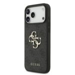 Guess PU 4G Metal Logo hoesje voor iPhone 17 Pro Max en iPhone 18 Pro Max - Grijs - afbeelding 2