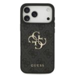 Guess PU 4G Metal Logo hoesje voor iPhone 17 Pro Max en iPhone 18 Pro Max - Grijs - afbeelding 3