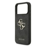 Guess PU 4G Metal Logo hoesje voor iPhone 17 Pro Max en iPhone 18 Pro Max - Grijs - afbeelding 5