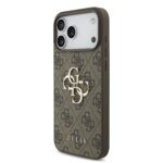 Guess PU 4G Metal Logo hoesje voor iPhone 17 Pro en iPhone 18 Pro - Bruin - afbeelding 2