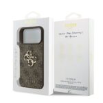 Guess PU 4G Metal Logo hoesje voor iPhone 17 Pro en iPhone 18 Pro - Bruin - afbeelding 7