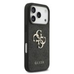 Guess PU 4G Metal Logo hoesje voor iPhone 17 Pro en iPhone 18 Pro - Grijs - afbeelding 4