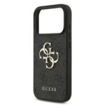 Guess PU 4G Metal Logo hoesje voor iPhone 17 Pro en iPhone 18 Pro - Grijs - afbeelding 5