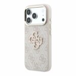 Guess PU 4G Resin Metal Logo backcover voor iPhone 17 Pro Max en iPhone 18 Pro Max - roze - afbeelding 2
