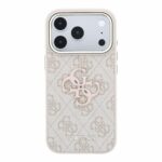 Guess PU 4G Resin Metal Logo backcover voor iPhone 17 Pro Max en iPhone 18 Pro Max - roze - afbeelding 3