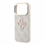 Guess PU 4G Resin Metal Logo backcover voor iPhone 17 Pro Max en iPhone 18 Pro Max - roze - afbeelding 5