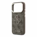 Guess PU 4G Resin Metal Logo hoesje voor iPhone 17 Pro Max en iPhone 18 Pro Max - Bruin - afbeelding 5