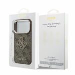 Guess PU 4G Resin Metal Logo hoesje voor iPhone 17 Pro Max en iPhone 18 Pro Max - Bruin - afbeelding 7