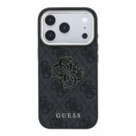 Guess PU 4G Resin Metal Logo hoesje voor iPhone 17 Pro Max en iPhone 18 Pro Max - zwart - afbeelding 3