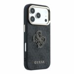 Guess PU 4G Resin Metal Logo hoesje voor iPhone 17 Pro Max en iPhone 18 Pro Max - zwart - afbeelding 4