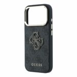 Guess PU 4G Resin Metal Logo hoesje voor iPhone 17 Pro Max en iPhone 18 Pro Max - zwart - afbeelding 5