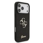 Guess PU Fixed Glitter 4G Metal Logo hoesje voor iPhone 17 Pro Max en iPhone 18 Pro Max - Zwart - afbeelding 4