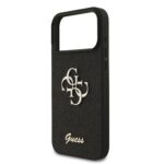 Guess PU Fixed Glitter 4G Metal Logo hoesje voor iPhone 17 Pro Max en iPhone 18 Pro Max - Zwart - afbeelding 5