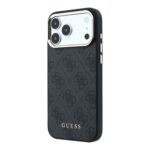 Guess PU Leather 4G Gold Frame MagSafe Hoesje iPhone 18 Pro Max / 17 Pro Max - Zwart - afbeelding 2