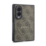 Guess PU Leather 4G Magnetisch Hoesje voor Samsung Galaxy Z Fold 8 - Bruin - afbeelding 3