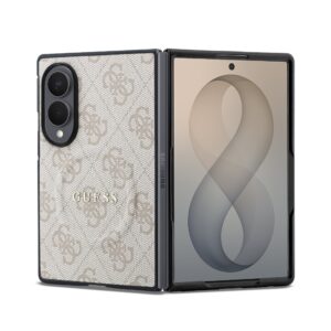 Guess PU Leather 4G Magnetisch Hoesje voor Samsung Galaxy Z Fold 8 - Roze