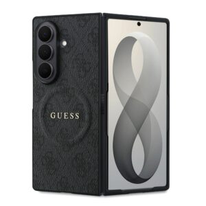 Guess PU Leather 4G Magnetisch Hoesje voor Samsung Galaxy Z Fold 8 Ultra - Zwart