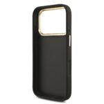 Guess PU Leather 4G Metal Logo Gold Frame Hoesje voor iPhone 17 Pro en iPhone 18 Pro - Zwart - afbeelding 6