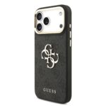 Guess PU Leather 4G Metal Logo Gold Frame hoesje voor iPhone 17 Pro Max en iPhone 18 Pro Max - Zwart - afbeelding 2