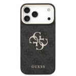Guess PU Leather 4G Metal Logo Gold Frame hoesje voor iPhone 17 Pro Max en iPhone 18 Pro Max - Zwart - afbeelding 3