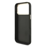 Guess PU Leather 4G Metal Logo Gold Frame hoesje voor iPhone 17 Pro Max en iPhone 18 Pro Max - Zwart - afbeelding 6