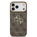 Guess PU Leather 4G Metal Logo Gold Frame hoesje voor iPhone 18 Pro Max en iPhone 17 Pro Max - Bruin - afbeelding 3