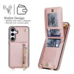 Solidenz Fashion Portemonnee hoesje met koord Samsung Galaxy S26 FE - Roségoud - afbeelding 2