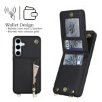 Solidenz Fashion Portemonnee hoesje met koord Samsung Galaxy S26 FE - Zwart - afbeelding 2