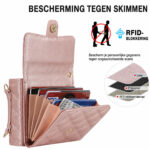 Solidenz Fashion Portemonnee hoesje met koord Samsung Galaxy Z Flip 8 - Roségoud - afbeelding 3