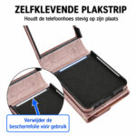 Solidenz Fashion Portemonnee hoesje met koord Samsung Galaxy Z Flip 8 - Roségoud - afbeelding 6