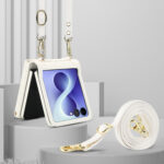 Solidenz Fashion Portemonnee hoesje met koord Samsung Galaxy Z Flip 8 - Wit - afbeelding 10