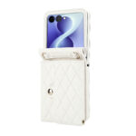 Solidenz Fashion Portemonnee hoesje met koord Samsung Galaxy Z Flip 8 - Wit - afbeelding 2