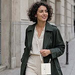 Solidenz Fashion Portemonnee hoesje met koord Samsung Galaxy Z Flip 8 - Wit - afbeelding 9