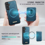 Solidenz magnetische wallet backcover voor Samsung Galaxy A27 - Blauw - afbeelding 7