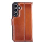 Solidenz Moda Book Samsung Galaxy A37 echt leren hoesje - Bruin - afbeelding 2