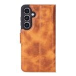 Solidenz Moda Book Samsung Galaxy A37 echt leren hoesje - Lichtbruin - afbeelding 2