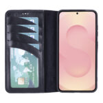 Solidenz Moda Book Samsung Galaxy A57 echt leren hoesje - Zwart - afbeelding 3