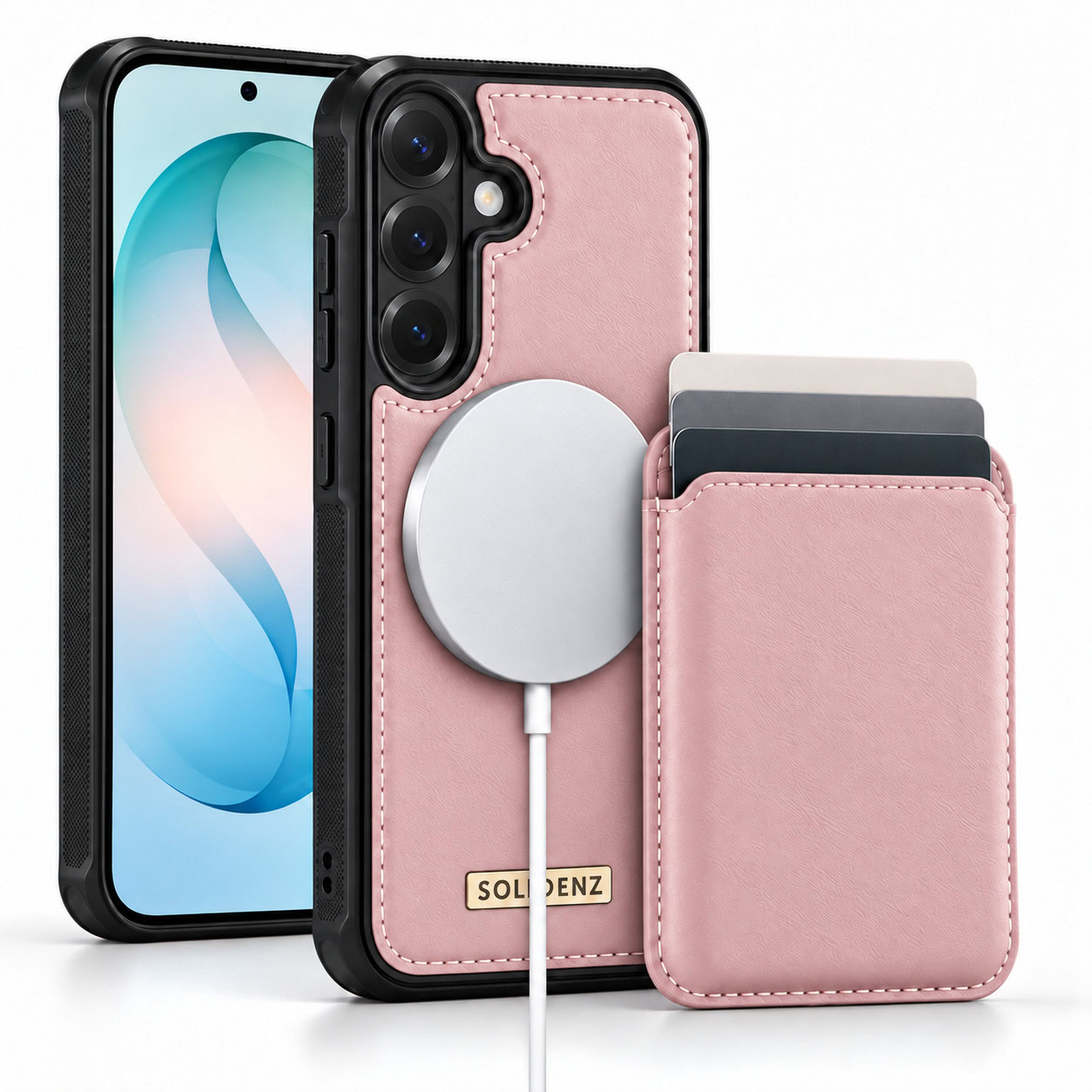 Solidenz Magnetisch Wallet Backcover voor Samsung Galaxy S26 FE - Roze