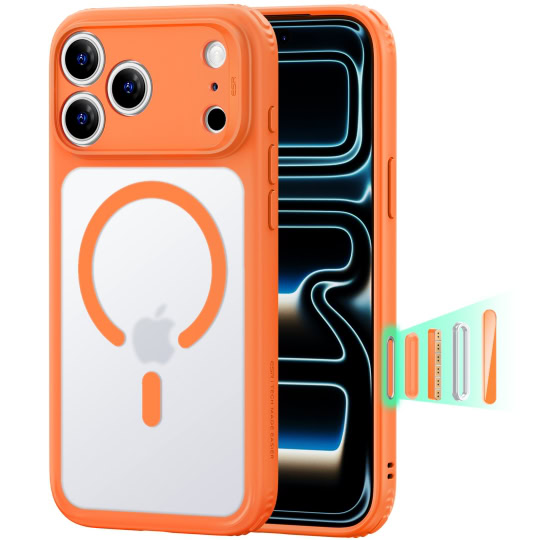 ESR Classic Hybrid MagSafe-hoesje voor iPhone 17 Pro en iPhone 18 Pro - Mat Oranje