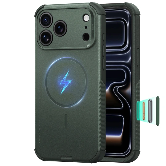 ESR Cyber Tough MagSafe hoesje voor iPhone 17 Pro en iPhone 18 Pro - Groen