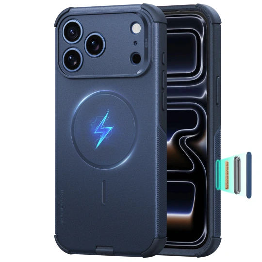 ESR Cyber Tough MagSafe Backcover voor iPhone 17 Pro Max en iPhone 18 Pro Max - Blauw