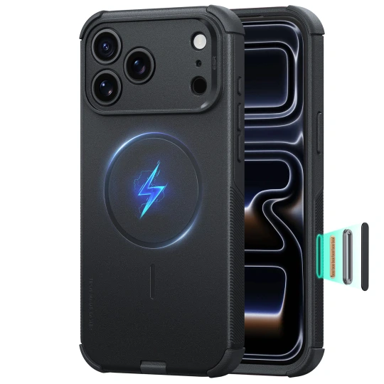 ESR Cyber Tough MagSafe-hoesje voor iPhone 17 Pro Max en iPhone 18 Pro Max - Zwart