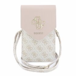 Guess 4G Metal Logo telefoon crossbodytas roze