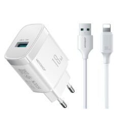 Joyroom 18W USB-A-snellader met 1 meter USB-A-naar-Lightning-kabel - Wit