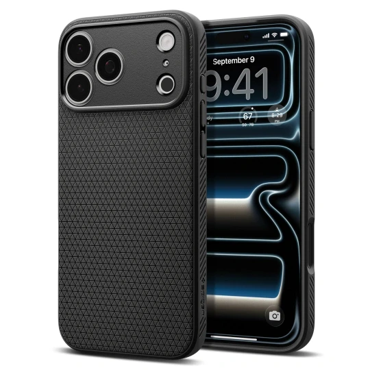 Spigen Liquid Air iPhone 17 Pro/18 Pro Hoesje - Mat Zwart
