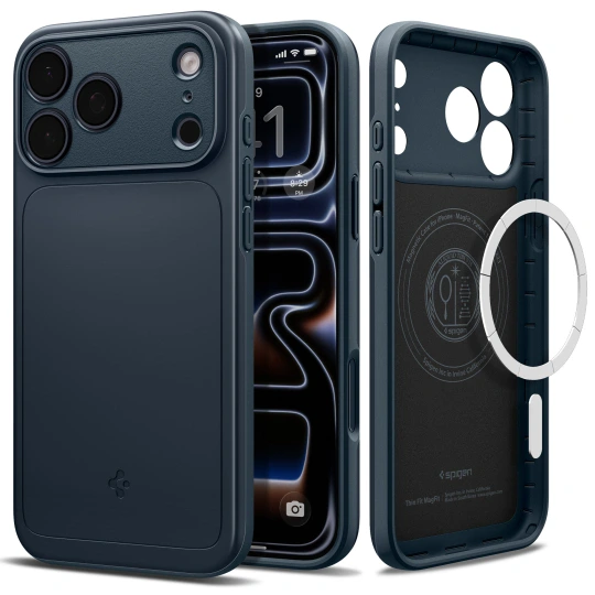 Spigen Thin Fit MagSafe hoesje voor iPhone 17 Pro Max en iPhone 18 Pro Max - Metaalgrijs